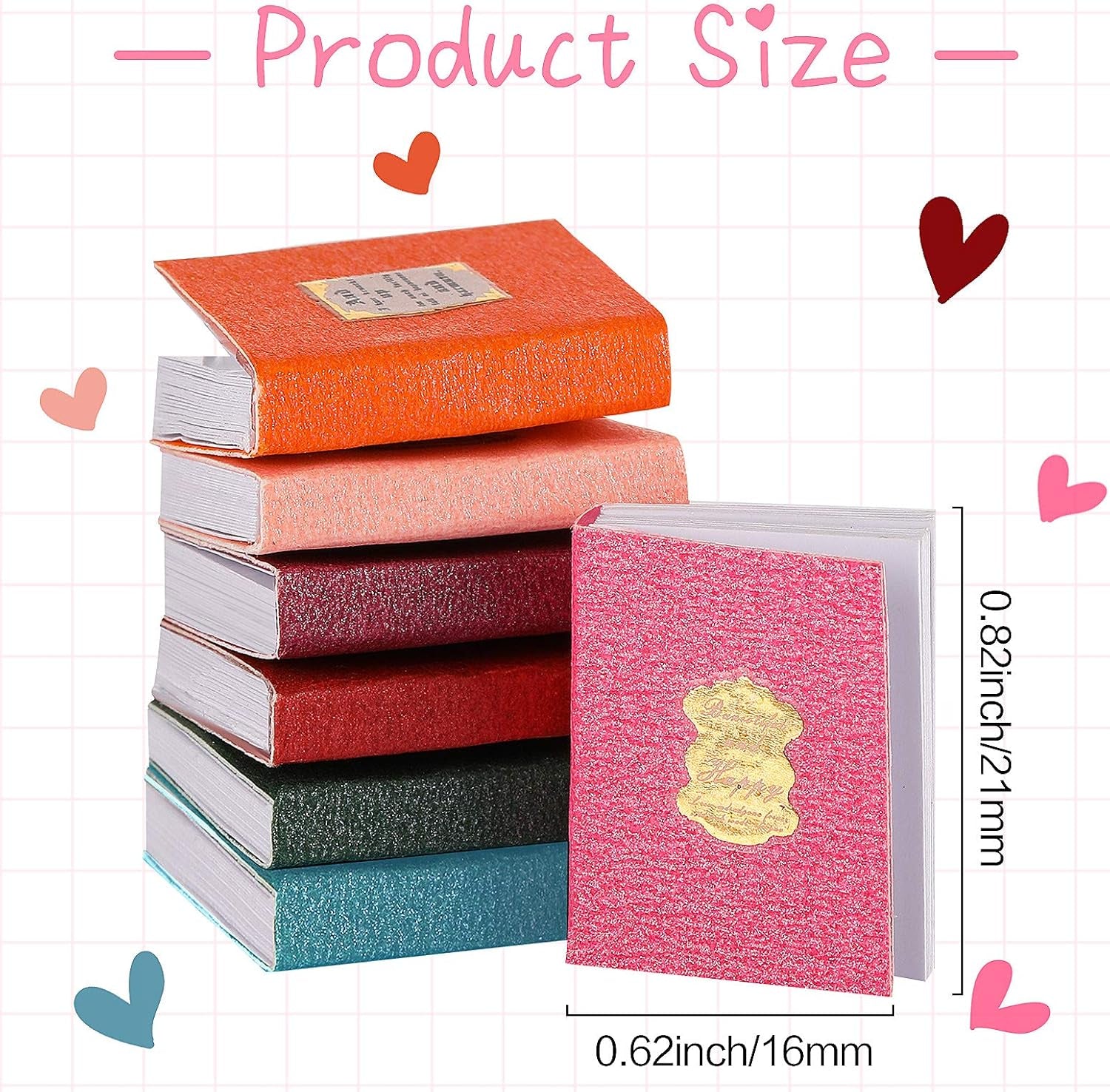 16 Pieces 1:12 Scale Miniatures Dollhouse Books Timeless Mini Books Notebook Model Dollhouse Decoration Accessories for Study Room Bedroom Library(Colorful Style)