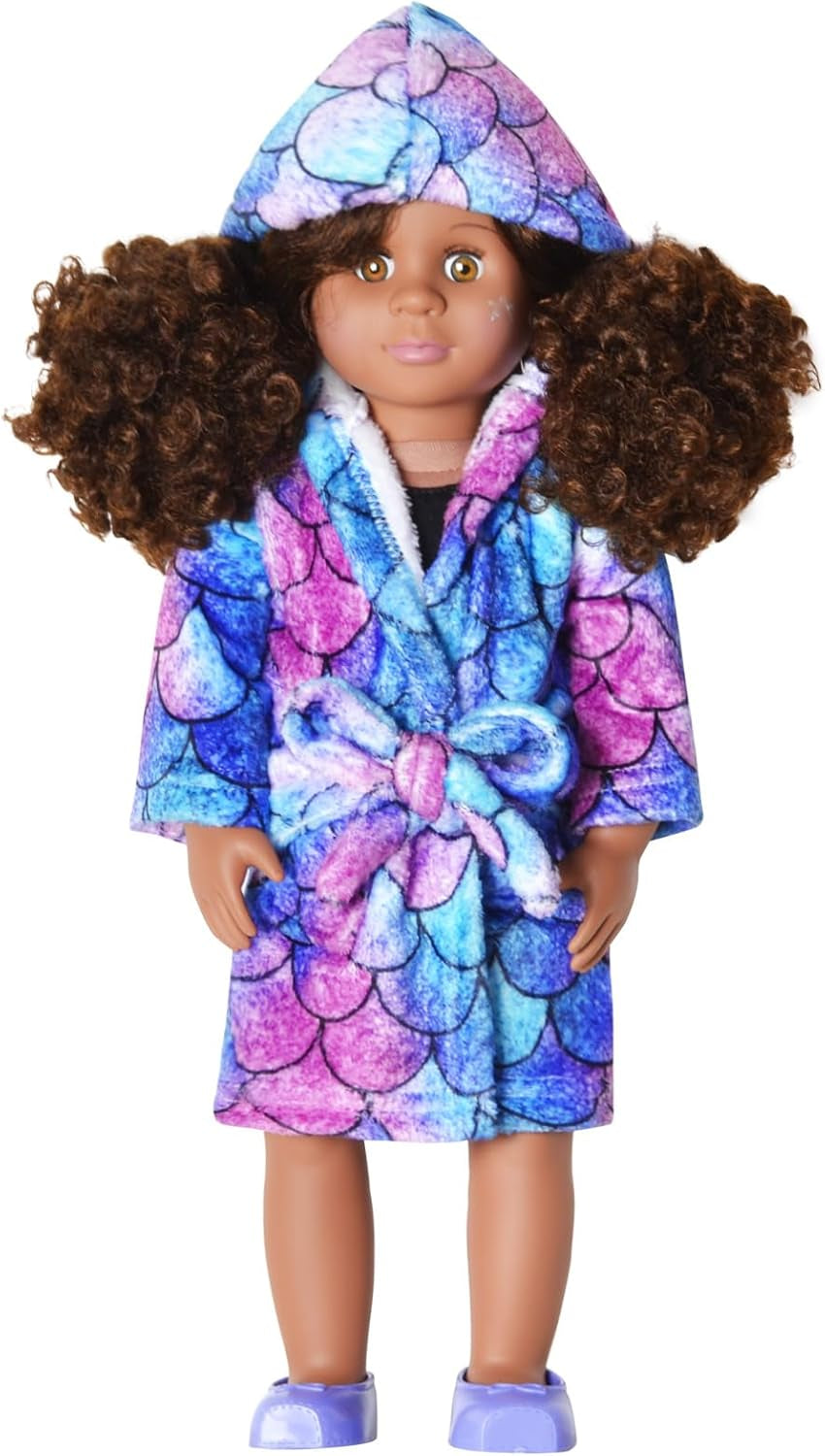 Matching Girls & Doll Robe Kids Bathrobes Plush Soft Fleece Pajamas Sleepwear