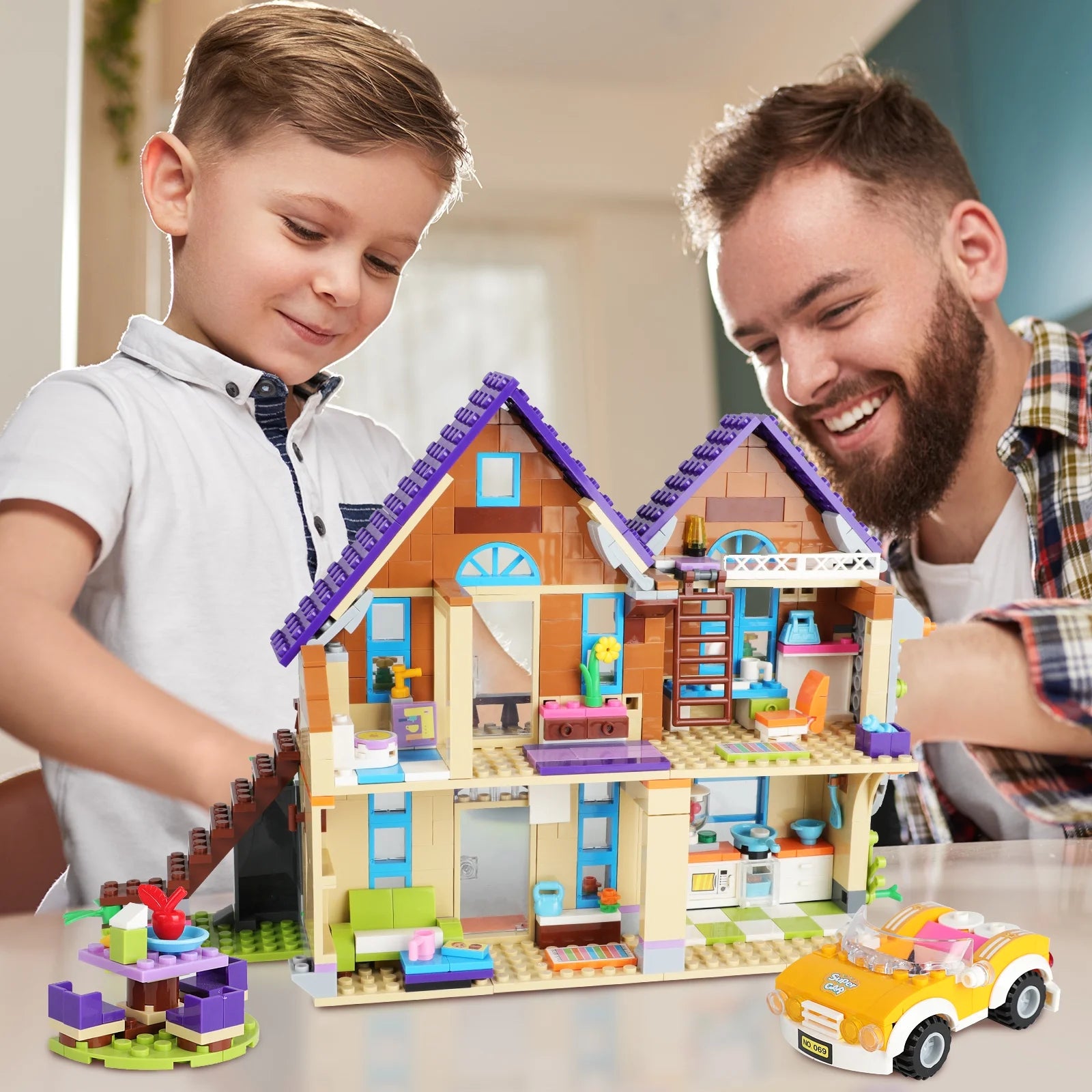 Friends House Building Blocks, Vacation Villa Blocks for Boys Girls Ages 6-12 (712 Pieces)