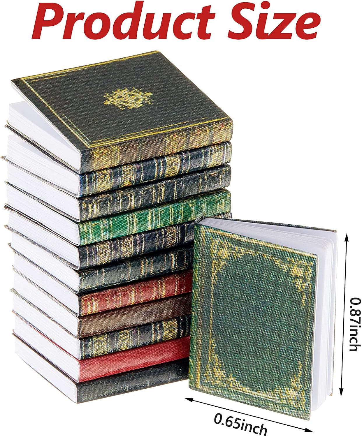 24 Pieces 1:12 Scale Miniatures Dollhouse Books Assorted Miniatures Dollhouse Accessories Small Books Decoration Accessories Doll Toy Supplies(Classic Style)