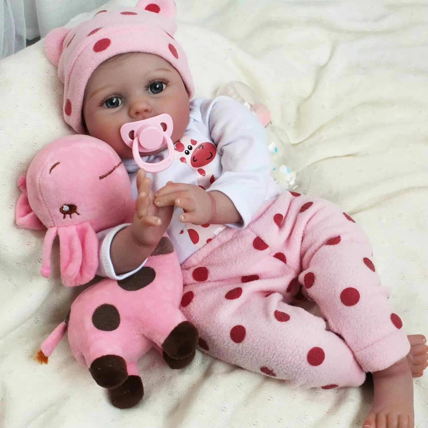 Reborn Baby Dolls - 22 Inches Realistic Newborn Soft Vinyl Baby Dolls Toy for Kids Age 3+