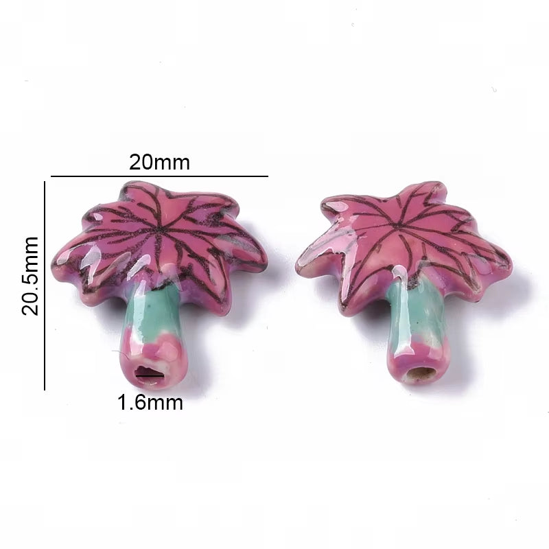 2-5PCS Handmade Porcelain Beads Famille Rose Style Monkey Camel for Jewelry Making Colorful Bead Ceramic Beads