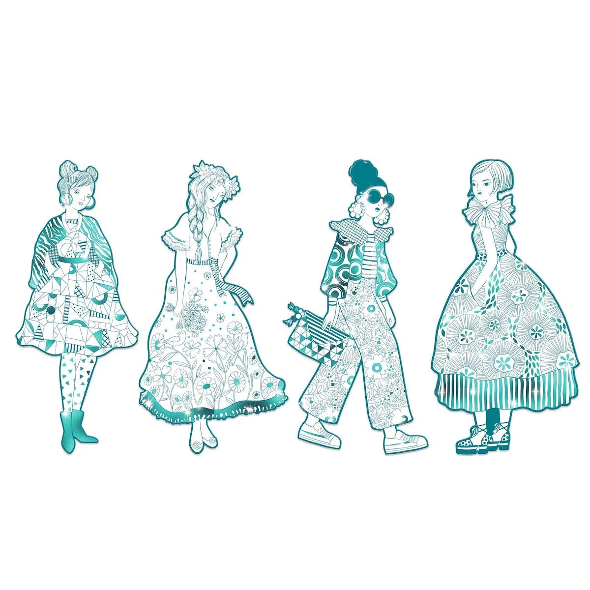Demoiselle Coloring Paper Dolls