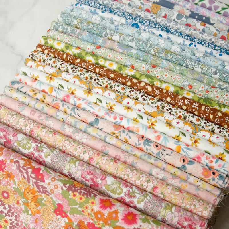 145X50Cm Pastoral Floral Twill Cotton Fabric DIY Children'S Wear Cloth Make Bedding Quilt Decoration Home B
