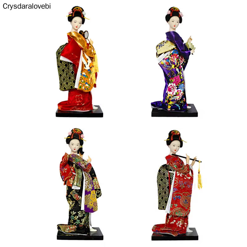 25Cm Statuette Ethnic Japanese Geisha Dolls Kimono Dolls Belle Girl Lady Collection Home Decoration Miniature Figurines