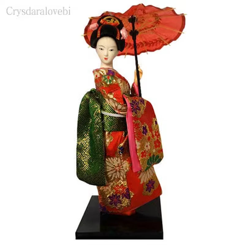 25Cm Statuette Ethnic Japanese Geisha Dolls Kimono Dolls Belle Girl Lady Collection Home Decoration Miniature Figurines