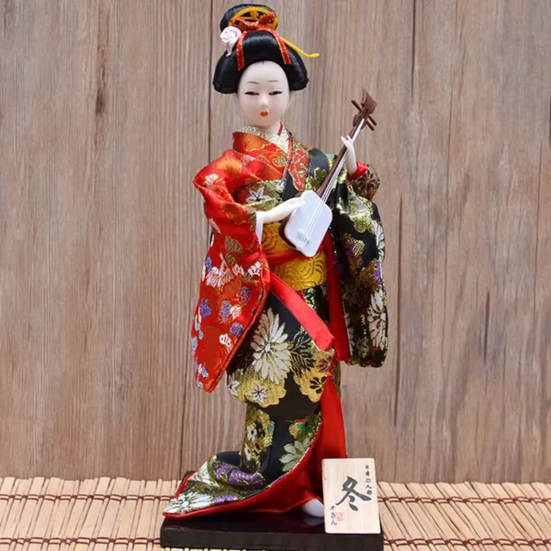 30Cm Traditional Japanese Geisha Figurines Statues Japanese Kimonos Dolls Ornaments Home Restaurant Desktop Decoration Gifts