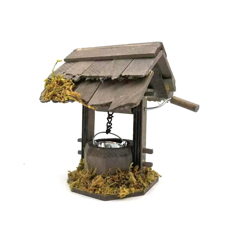 Dollhouse Miniatures Model Scene Wheeled Wells for Doll House Courtyard Decor OG011A/B