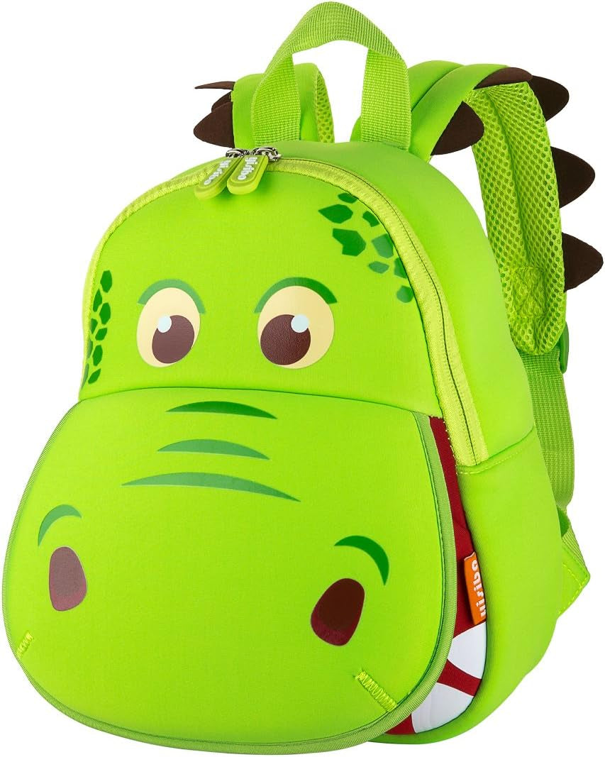 Dinosaur Hippo Kids Toddler Backpack for Boys Girls Lightweight Waterproof Preschool Travel Schoolbag for 2-7 Years