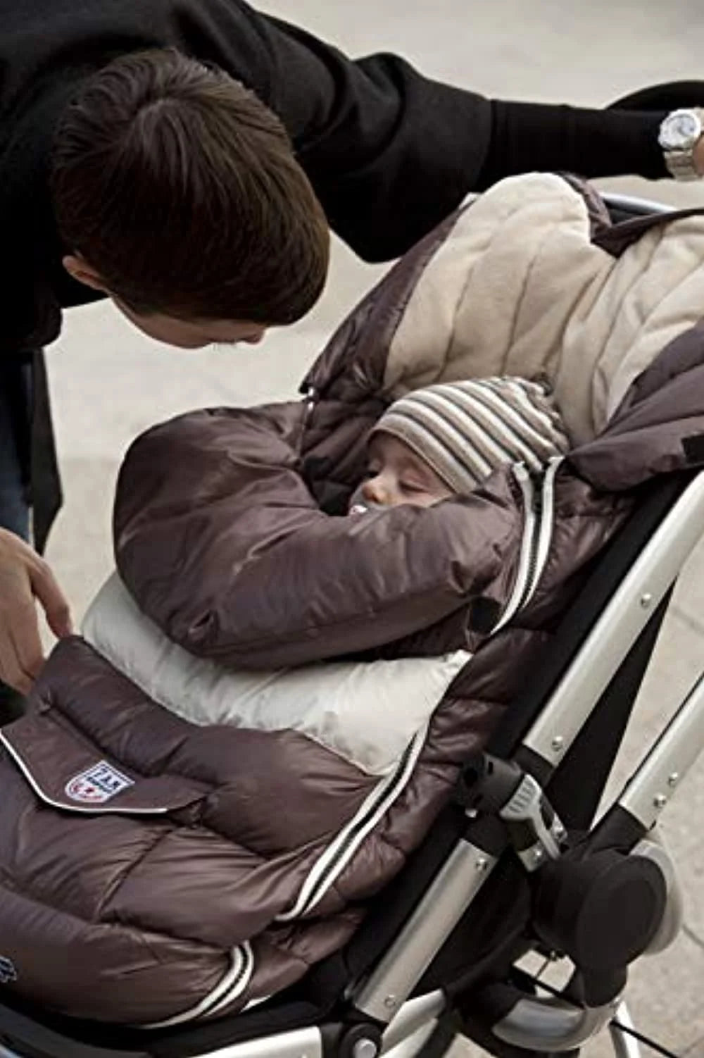 Baby Shield Extendable Bunting Bag for Strollers, Marron Glace, Small