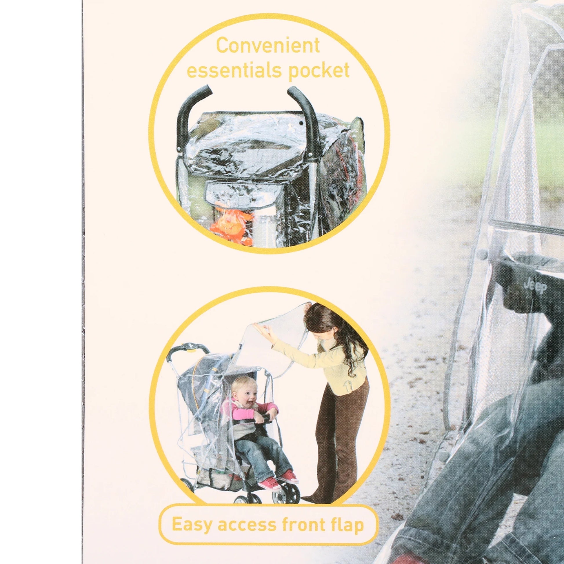 Premium Stroller Weather Shield, Clear