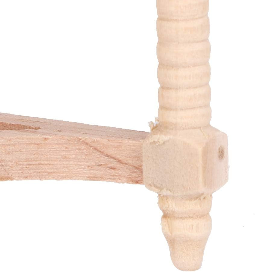 Mini Wooden Dollhouse Accessories, 1:12 Scale Miniatures Dollhouse Furniture for DIY Dollhouse Living Room Mini Toy Wood Table with Drawer Bookcase for Bedroom Simulated Accessory