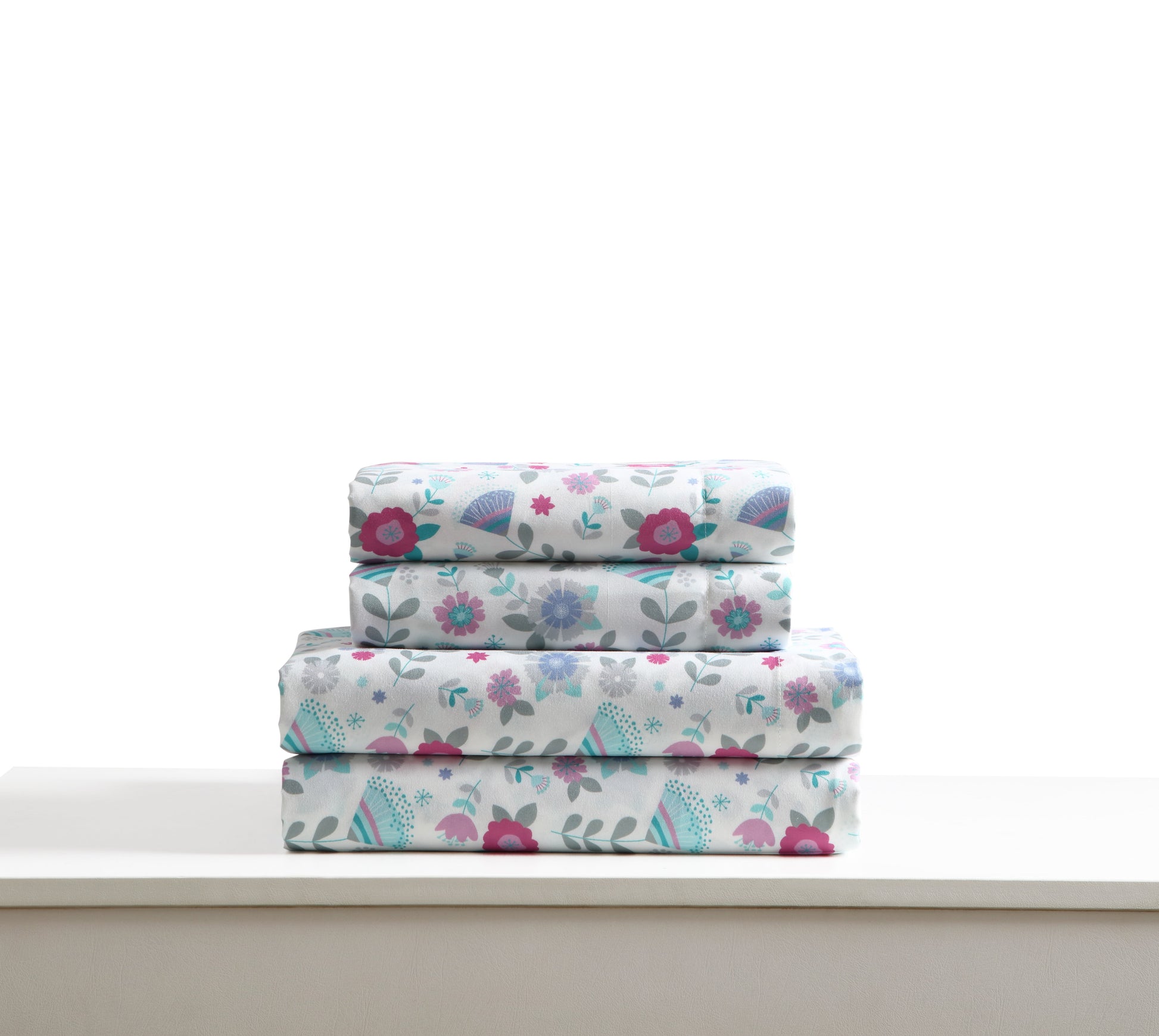 Kute Kids 4-Piece Ultra Soft Maria Multicolor Microfiber Woven Sheet Set, Queen