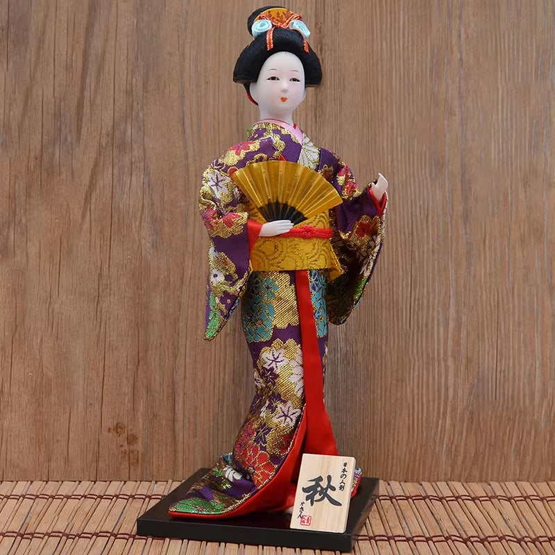 30Cm Traditional Japanese Geisha Figurines Statues Japanese Kimonos Dolls Ornaments Home Restaurant Desktop Decoration Gifts