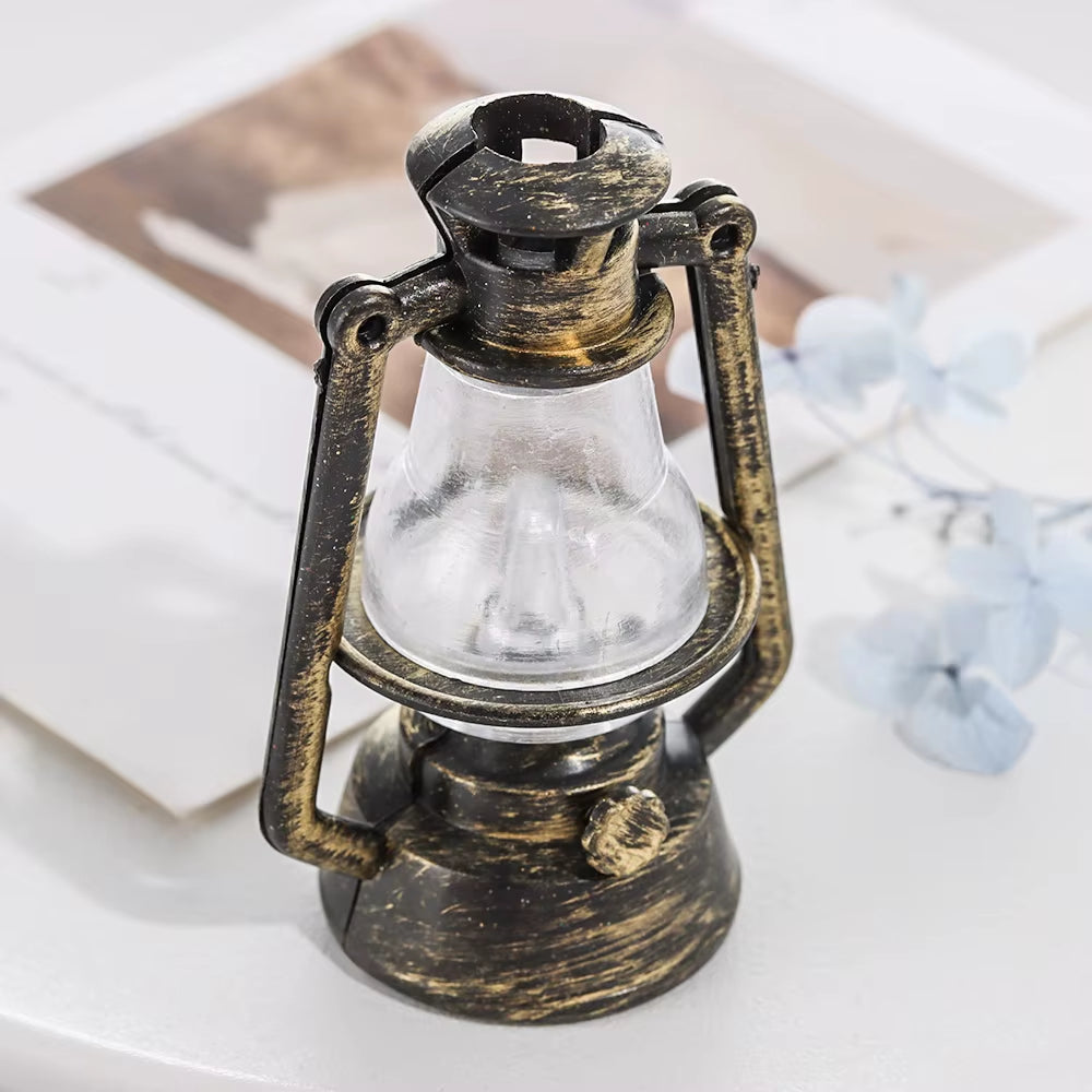 1:12 1:6 Scale Miniature Oil Lamp Dollhouse Accessories Mini Kerosene Lantern Doll House Decor Scene Ornaments Pretend Play