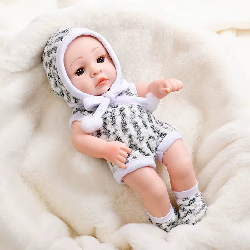 30Cm Reborn Baby Dolls Realistic Dolls Toys Girl Real Lifelike Baby Dolls Reborn Full Body Silicone Baby Doll Christmas Gifts