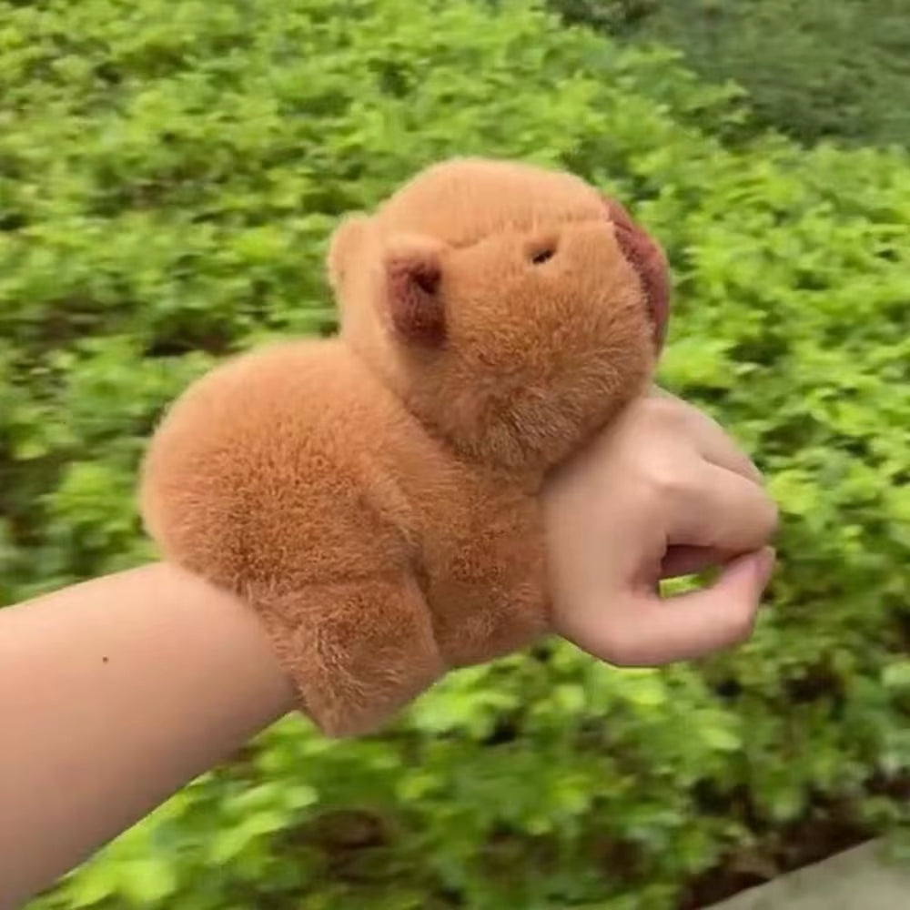 Animal Slap Bracelets Capybara Plush Toy Stuffed Animals Huggers Slap Toy Animal Wristband Interactive Toy Kids Gifts Birthday