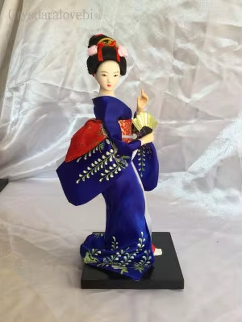 25Cm Statuette Ethnic Japanese Geisha Dolls Kimono Dolls Belle Girl Lady Collection Home Decoration Miniature Figurines