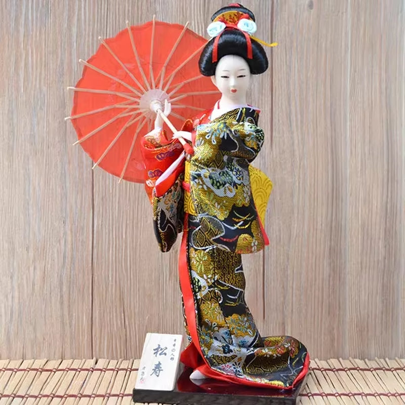 30Cm Traditional Japanese Geisha Figurines Statues Japanese Kimonos Dolls Ornaments Home Restaurant Desktop Decoration Gifts