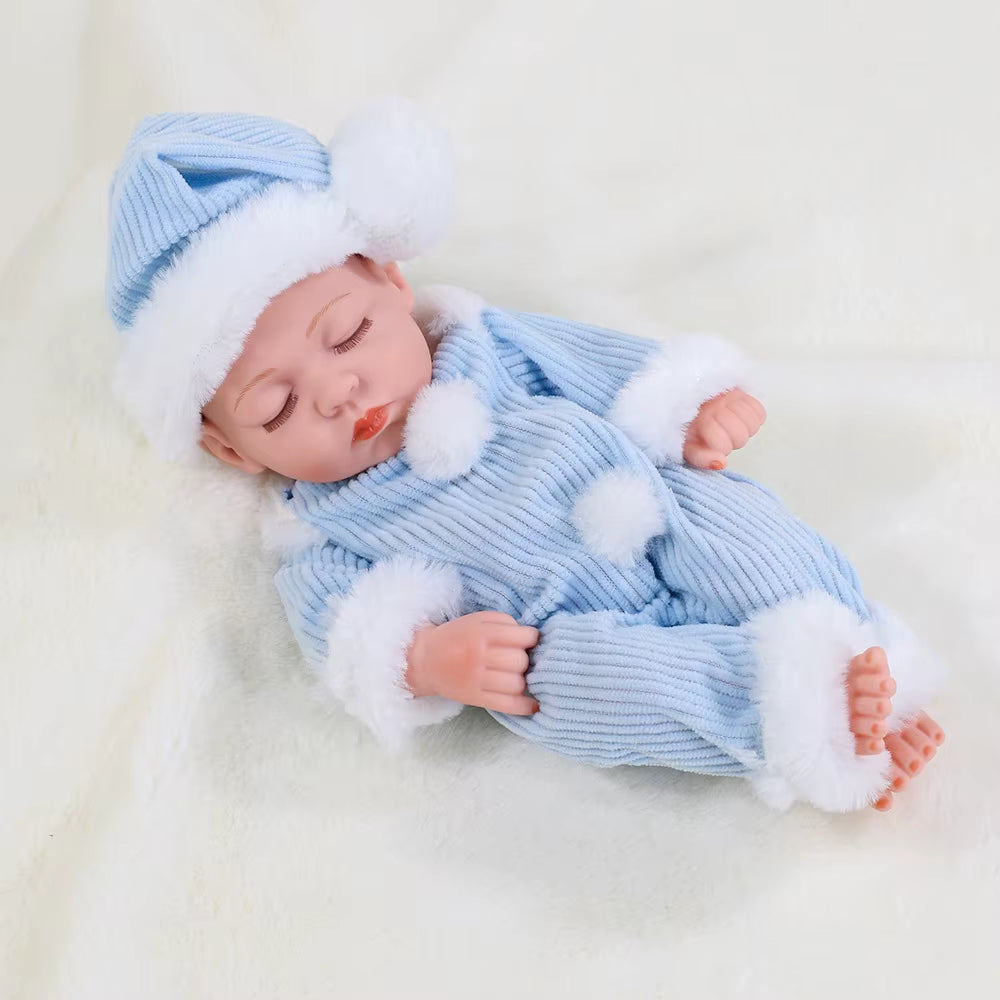 30Cm Reborn Baby Dolls Realistic Dolls Toys Girl Real Lifelike Baby Dolls Reborn Full Body Silicone Baby Doll Christmas Gifts
