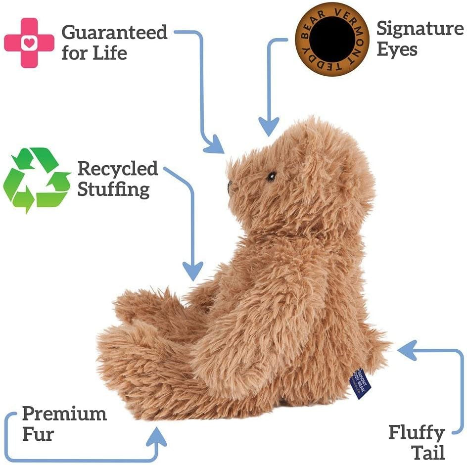 Classic Teddy Bear – 13 Inch Almond Brown Bears Stuffed Animals, Super Soft Teddy Bear, Collectible Easter Gift for All Ages