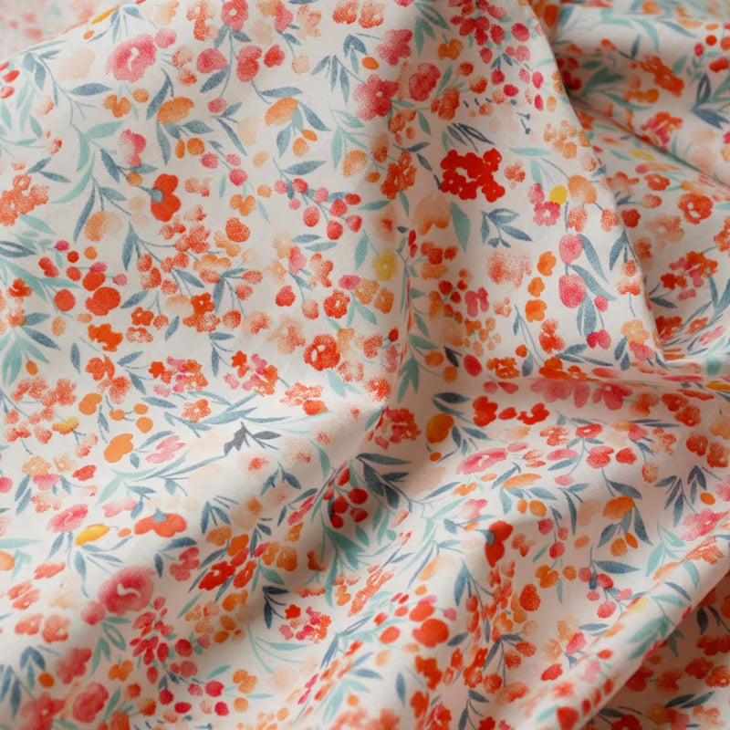 145X50Cm Pastoral Floral Twill Cotton Fabric DIY Children'S Wear Cloth Make Bedding Quilt Decoration Home B