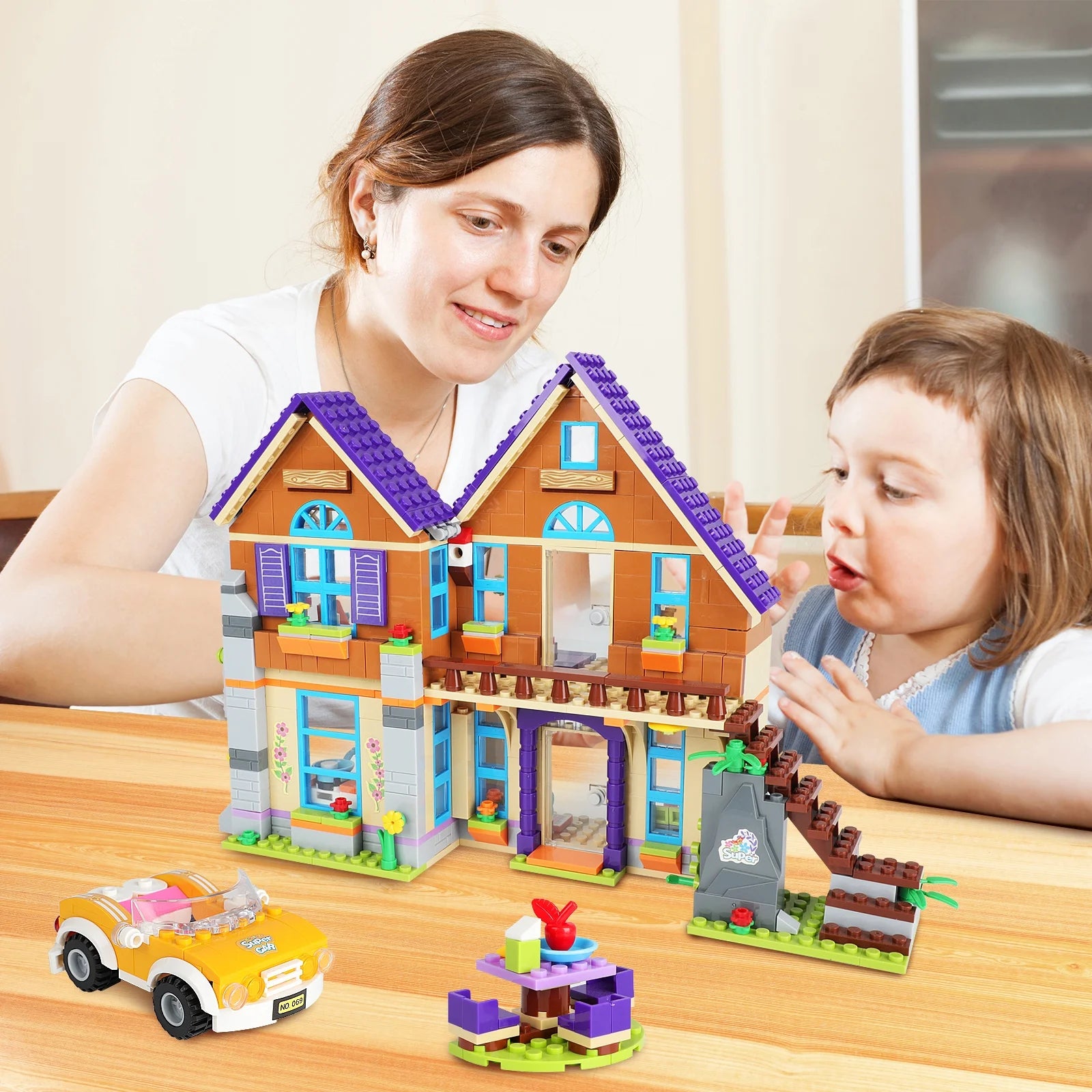 Friends House Building Blocks, Vacation Villa Blocks for Boys Girls Ages 6-12 (712 Pieces)