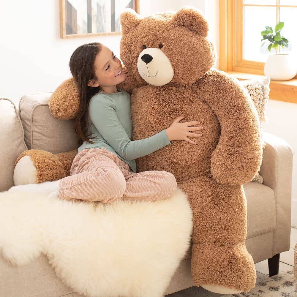 Giant Teddy Bear – 4 FT, 48" Large Plush Toy, Giant Stuffed Animal, Soft Brown Bear Easter Gift for Girlfriend, Wife, Anniversary or Birthday – Crafted in the USA