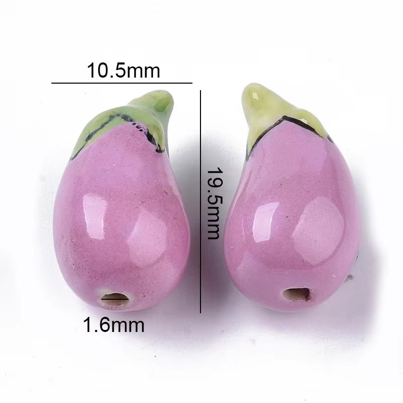 2-5PCS Handmade Porcelain Beads Famille Rose Style Monkey Camel for Jewelry Making Colorful Bead Ceramic Beads