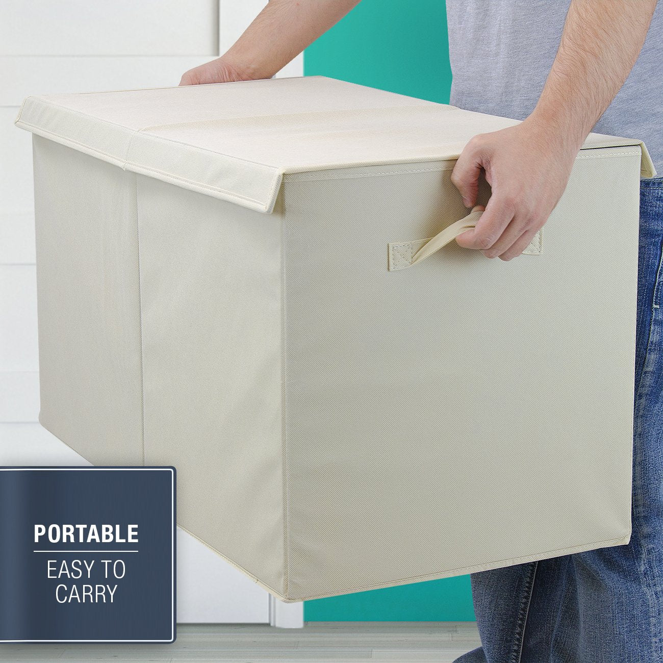 Toy Chest with Flip-Top Lid, Kids Collapsible Storage for Nursery, Playroom, Closet, Home Organization, Large (Pattern - Chevron Gray)