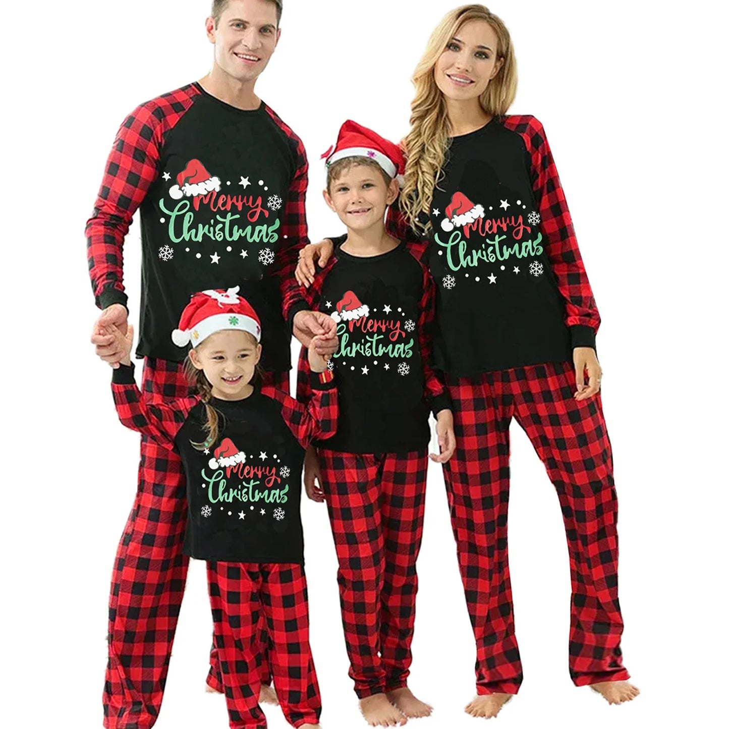 Family Christmas Pajamas Matching Sets Xmas Matching Pjs for Adults Kids Holiday Home Xmas Family Sleepwear Set