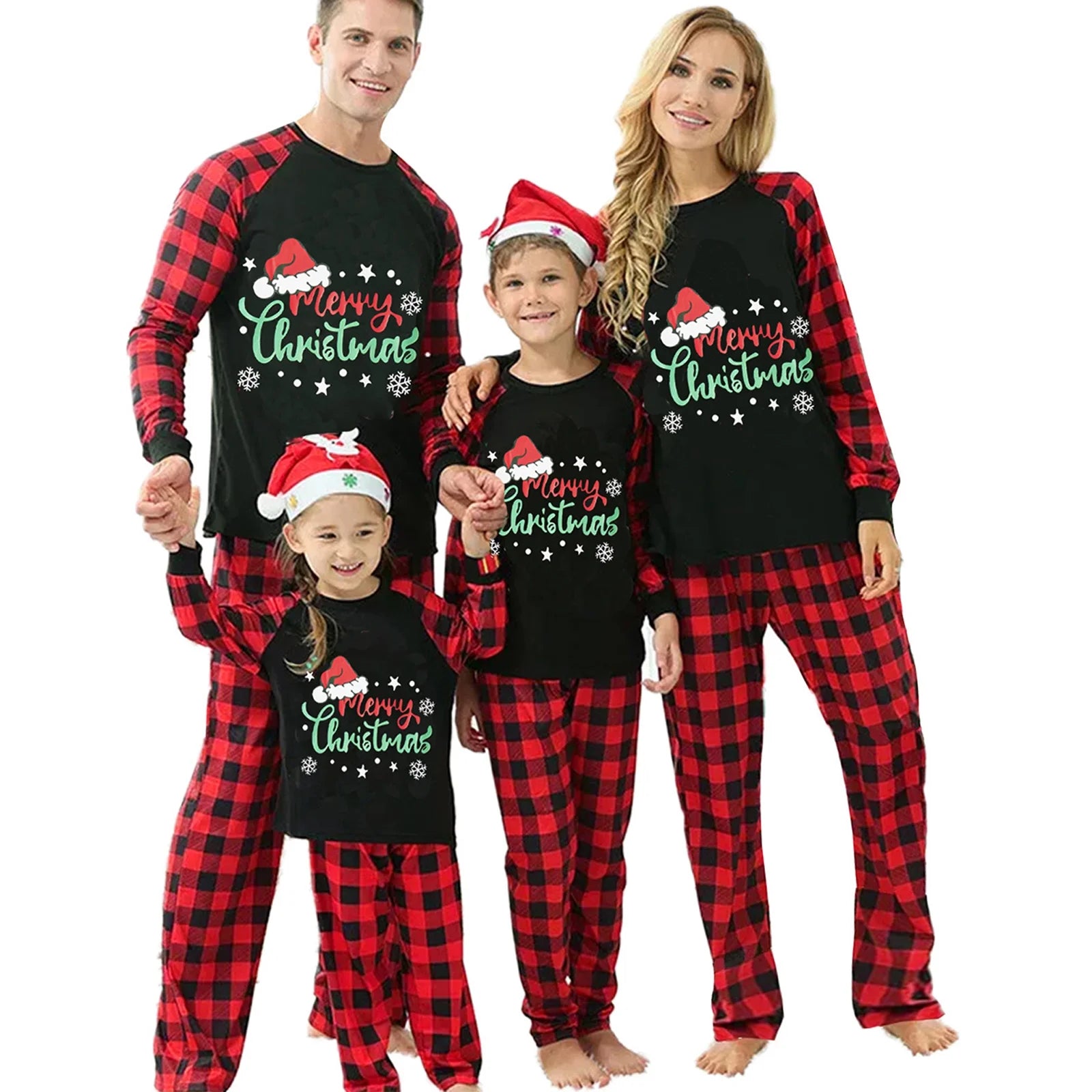 Family Christmas Pajamas Matching Sets Xmas Matching Pjs for Adults Kids Holiday Home Xmas Family Sleepwear Set