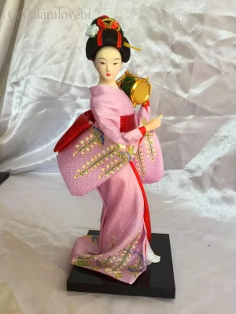 25Cm Statuette Ethnic Japanese Geisha Dolls Kimono Dolls Belle Girl Lady Collection Home Decoration Miniature Figurines