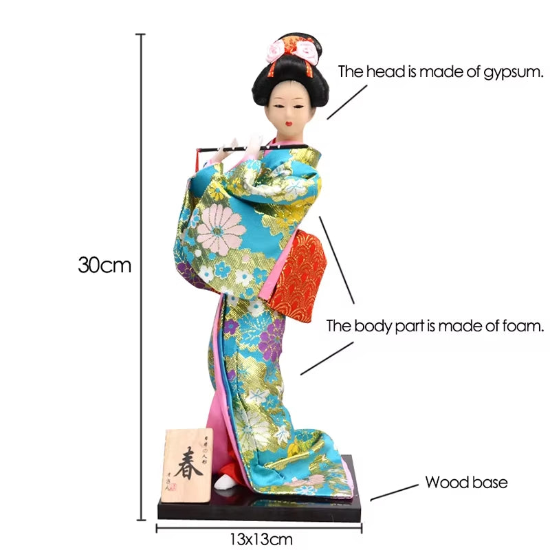30Cm Traditional Japanese Geisha Figurines Statues Japanese Kimonos Dolls Ornaments Home Restaurant Desktop Decoration Gifts