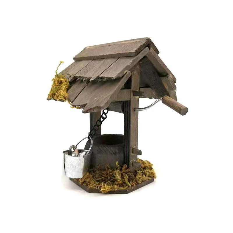 Dollhouse Miniatures Model Scene Wheeled Wells for Doll House Courtyard Decor OG011A/B