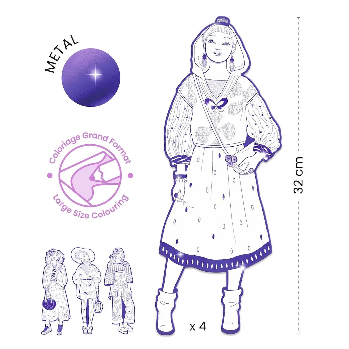 Demoiselle Coloring Paper Dolls