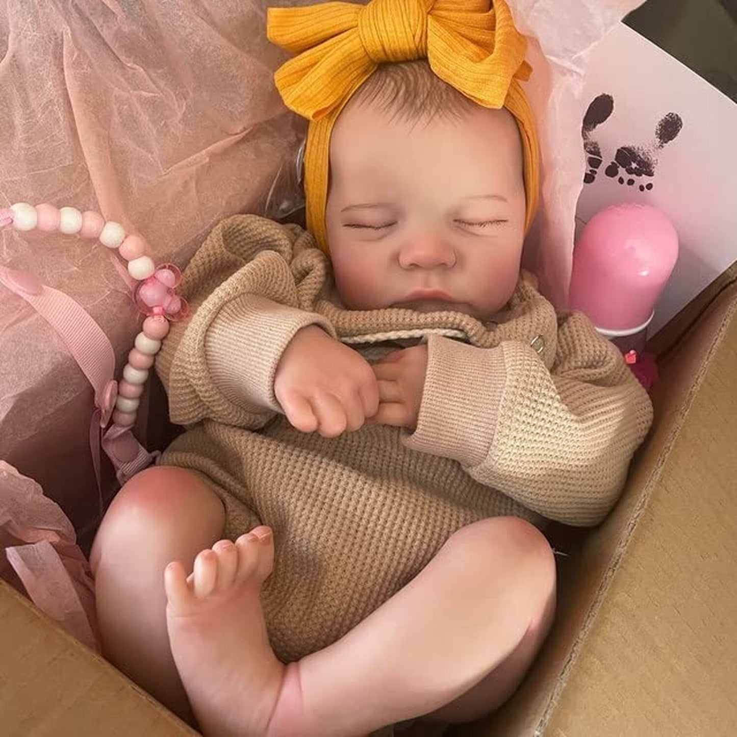 Icradle Reborn Baby Dolls 19Inch Soft Body Realistic Newborn Baby Dolls Real ...