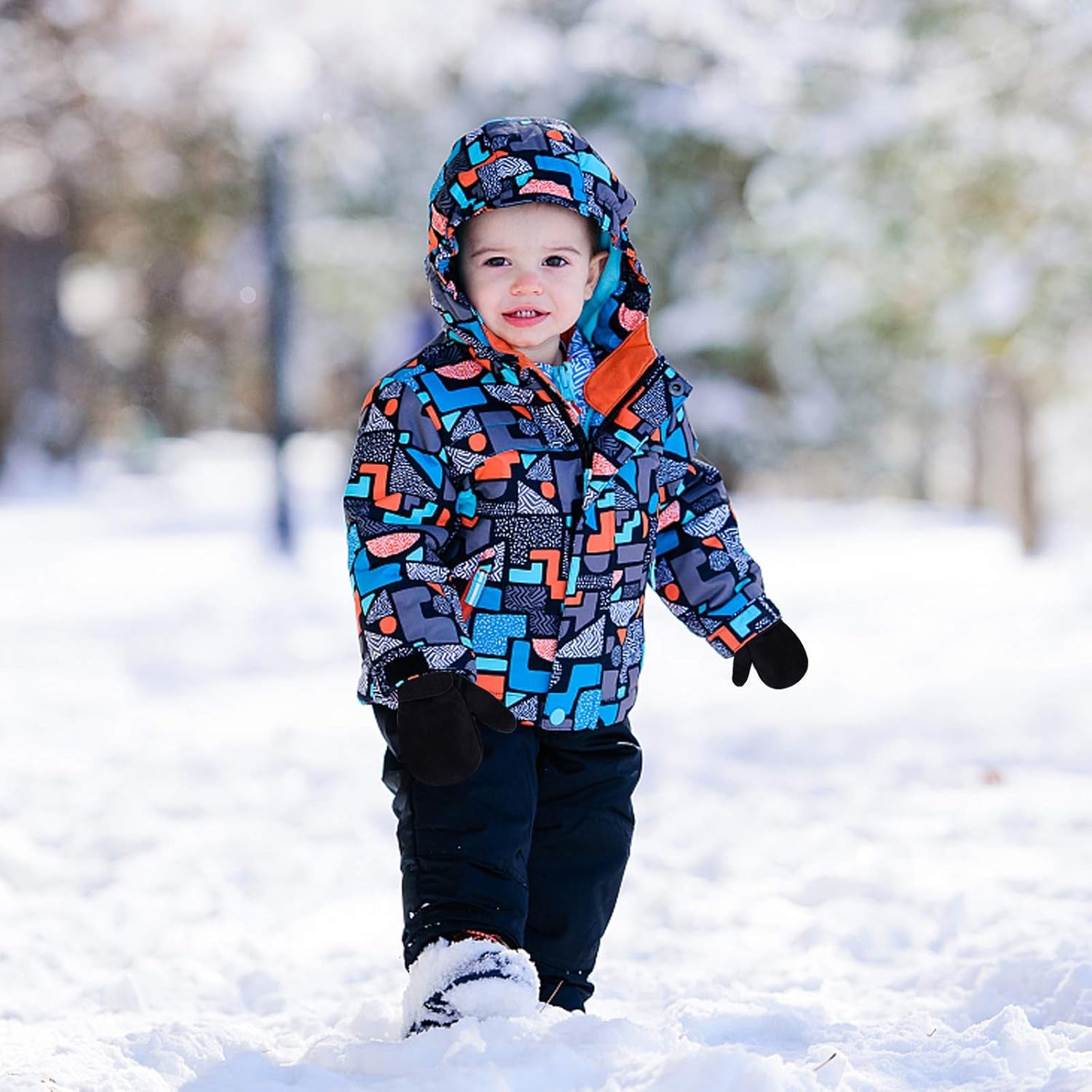 Baby Toddler Winter Mittens Girls Warm Fleece Lined Gloves Kids Sherpa Lined Mittens for Boys