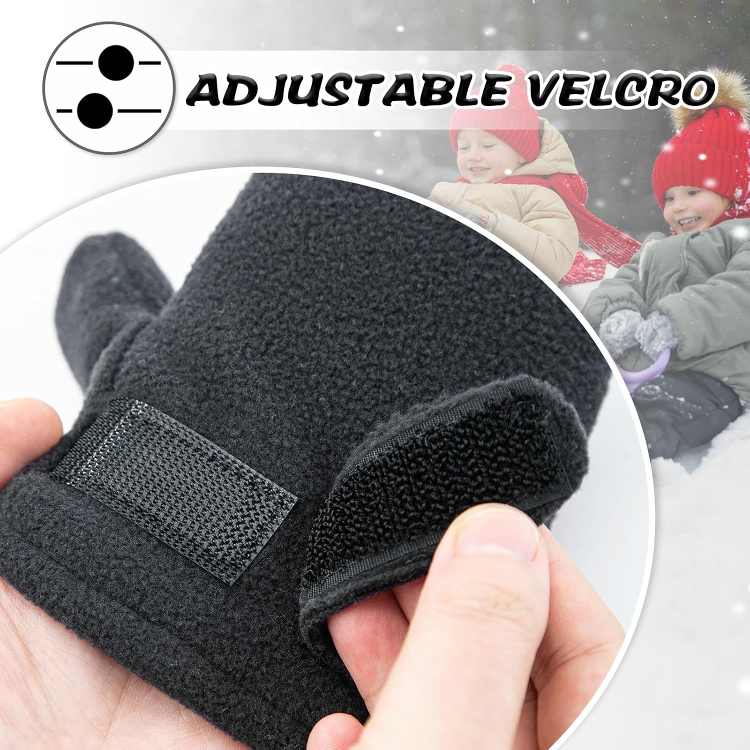 Baby Toddler Winter Mittens Girls Warm Fleece Lined Gloves Kids Sherpa Lined Mittens for Boys