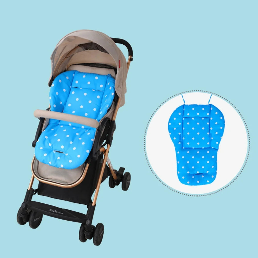 Double-Sided Dot Print Baby Carriage Stroller Seat Cushion Dining Chair Pad Mat