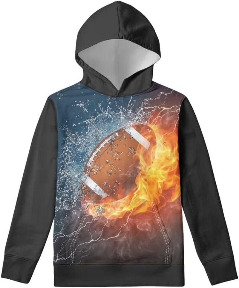 Sweater with Hoodies Boy'S Sweatshirt Comfortable Pullover Hoodie Long Sleeve Loose Fit Youth Kids Casual Tee Shirts