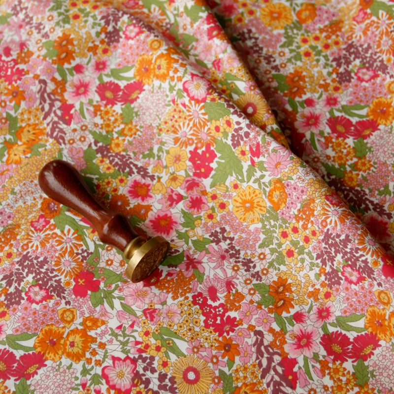 145X50Cm Pastoral Floral Twill Cotton Fabric DIY Children'S Wear Cloth Make Bedding Quilt Decoration Home B