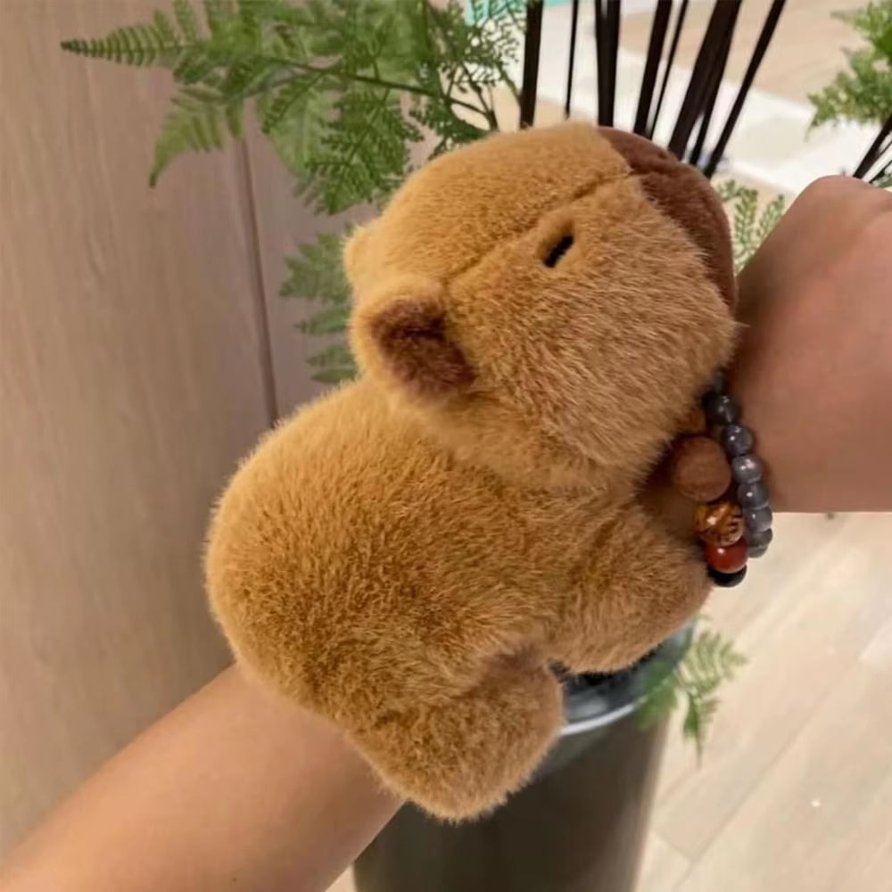 Animal Slap Bracelets Capybara Plush Toy Stuffed Animals Huggers Slap Toy Animal Wristband Interactive Toy Kids Gifts Birthday