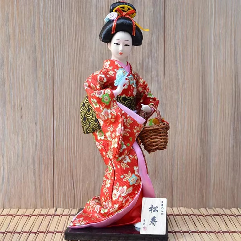 30Cm Traditional Japanese Geisha Figurines Statues Japanese Kimonos Dolls Ornaments Home Restaurant Desktop Decoration Gifts