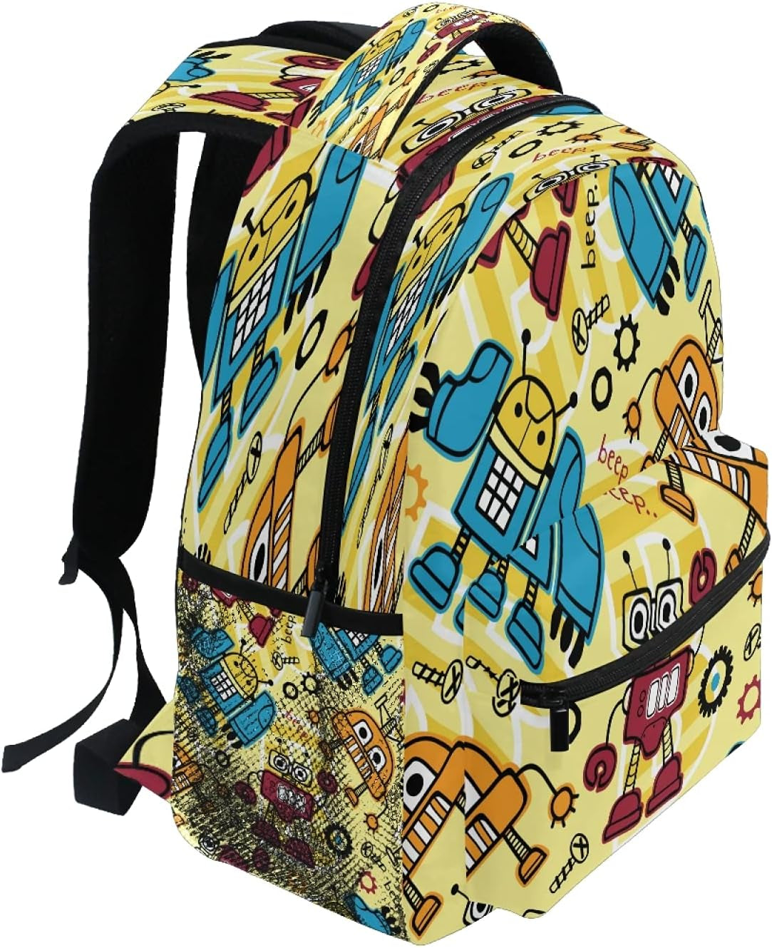 Backpack for Boys Girls, Cartoon Robots Backpacks School Bookbag for Preschool, Kindergarten, Elementary with Adjustable Padded Straps