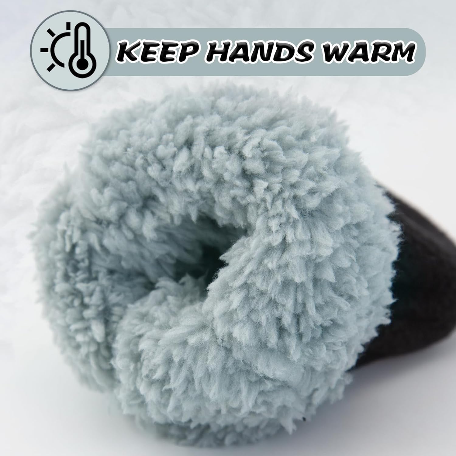 Baby Toddler Winter Mittens Girls Warm Fleece Lined Gloves Kids Sherpa Lined Mittens for Boys