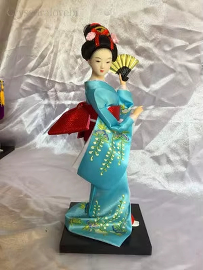 25Cm Statuette Ethnic Japanese Geisha Dolls Kimono Dolls Belle Girl Lady Collection Home Decoration Miniature Figurines