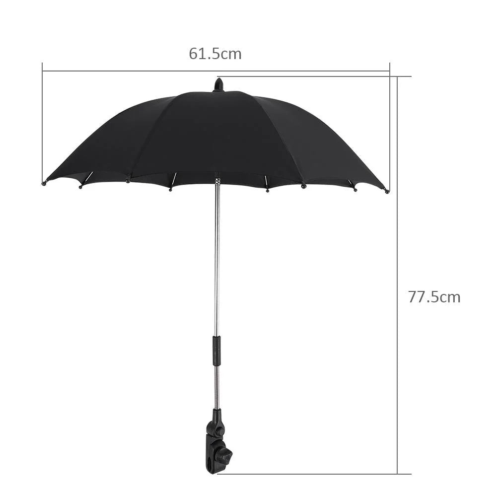 Baby Strollers Umbrella,Baby Stroller Wheelchair Pushchair Pram UV Rays Sun Rain Parasol Umbrella + Clip by