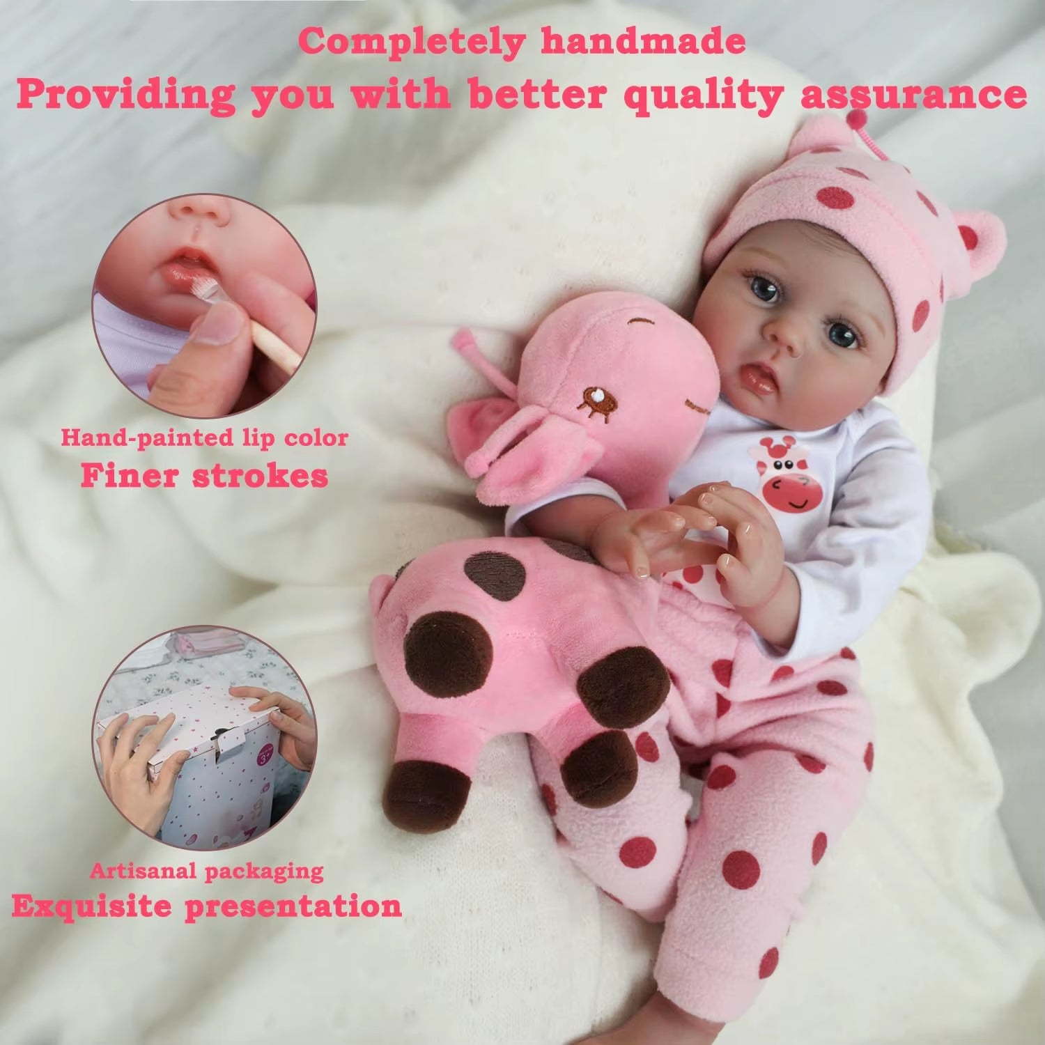 Reborn Baby Dolls - 22 Inches Realistic Newborn Soft Vinyl Baby Dolls Toy for Kids Age 3+