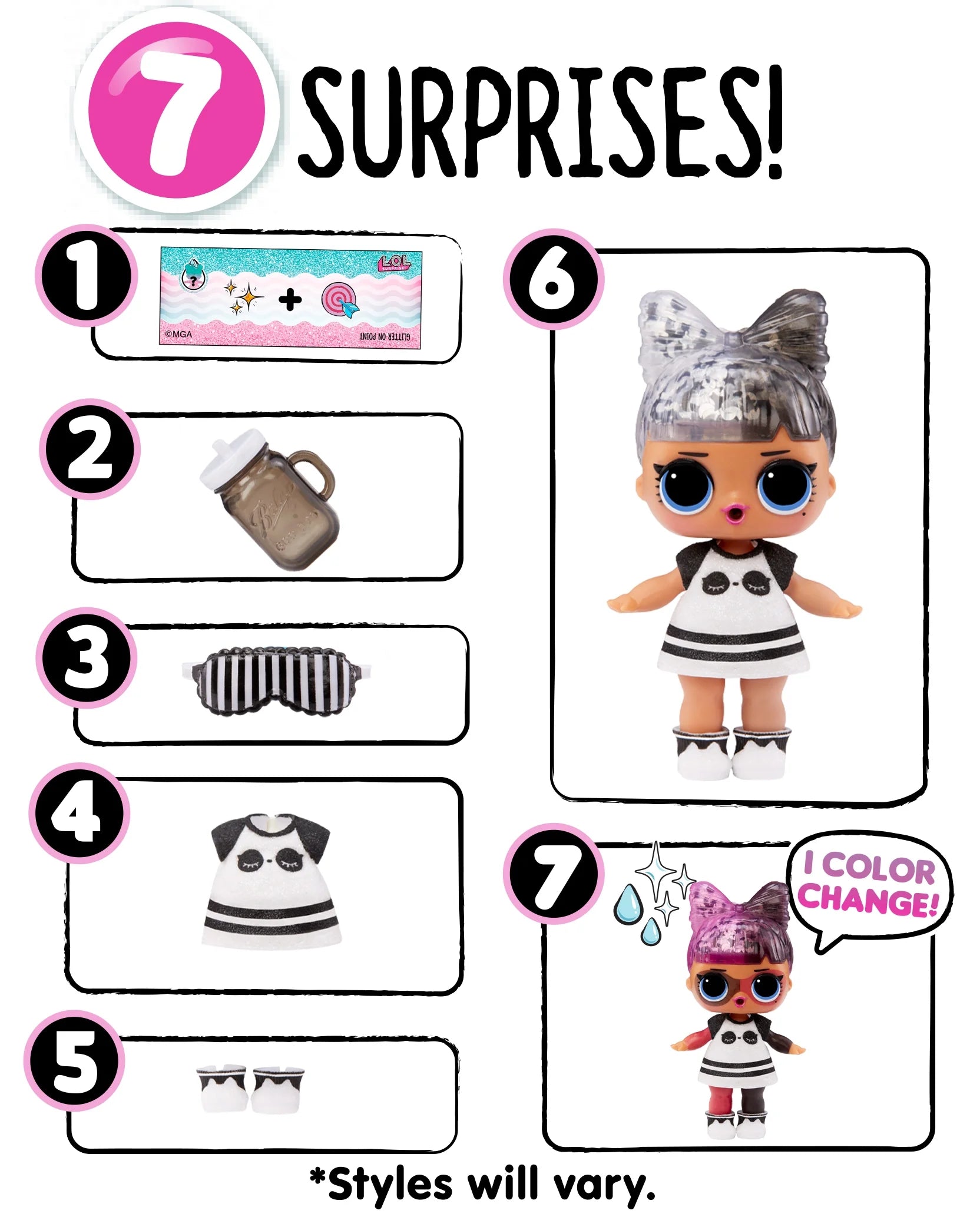 L.O.L. Surprise Glitter Clr Chg Doll